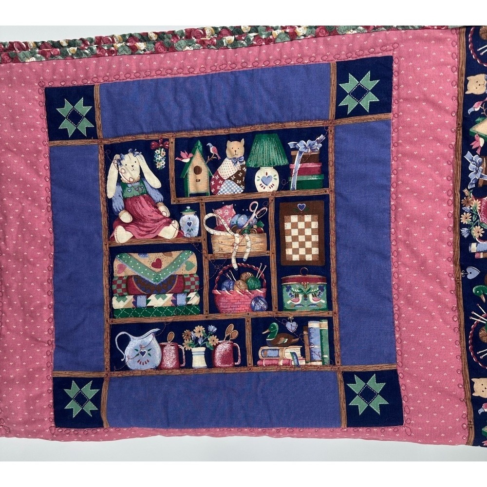 Country Cottage Core‎ Lap Quilt Throw Or Wall Hanging 34"x 41" Farmhouse